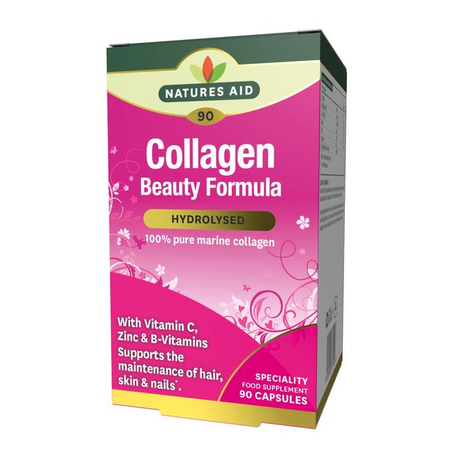 Natures Aid Collagen Beauty Formula Supplement Capsules, 90 Per Pack