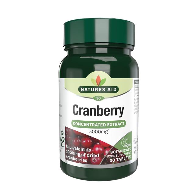 Natures Aid Cranberry Supplement Tablets 5000mg, 30 per Pack