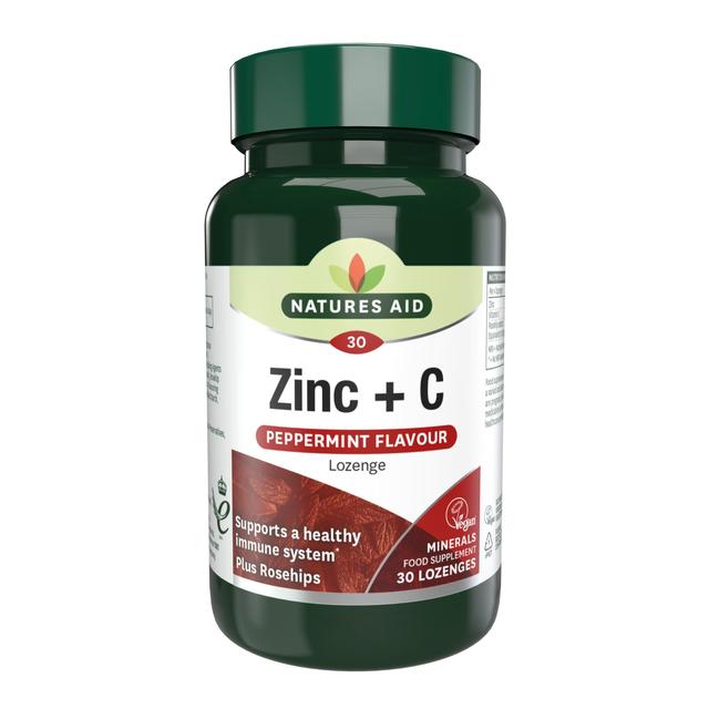Natures Aid Zinc + C Supplement Lozenges, 30 Per Pack