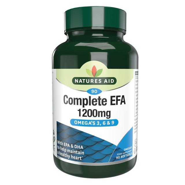 Natures Aid Complete Efa Omega’s 3,6 & 9 Soft Gel Capsules, 90 per Pack