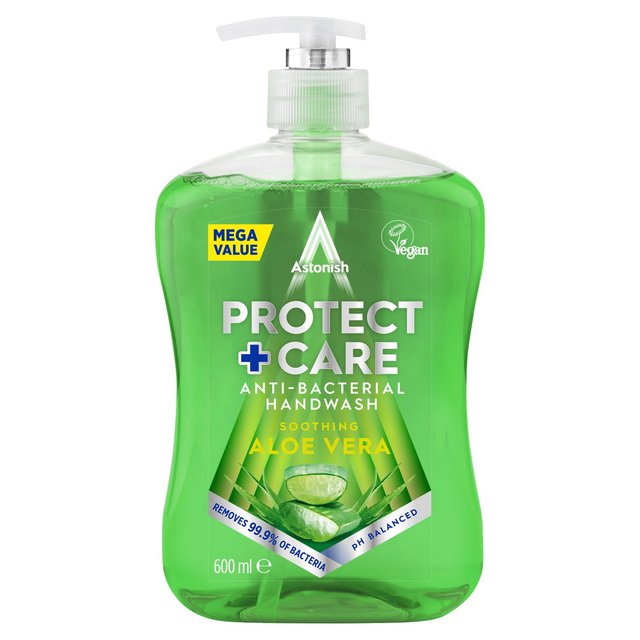 Astonish Protect & Care Anti Bacterial Handwash Aloe Vera, 600ml