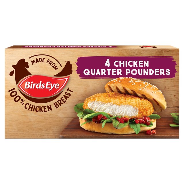 Birds Eye 4 Chicken Quarter Pounders Burgers, 454g