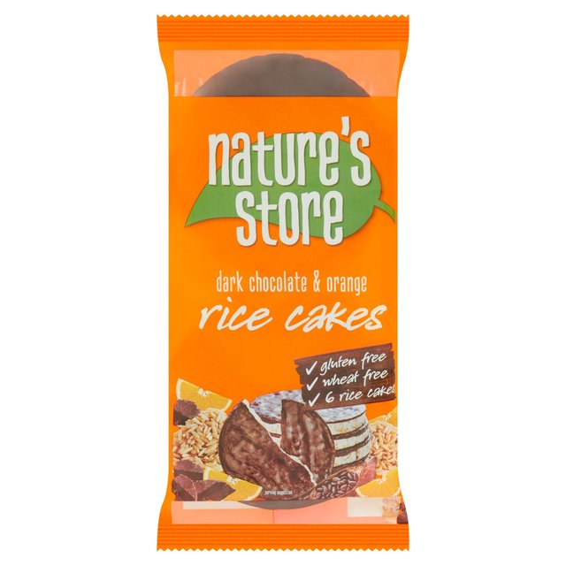 Nature’s Store Gluten Free Dark Chocolate & Orange Rice Cakes, 100g