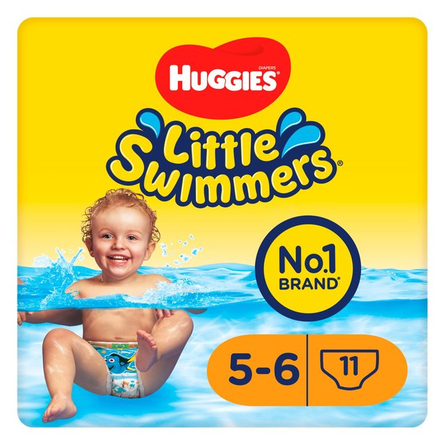 Huggies Little Swimmers Swim Nappies, Size 5-6, 12-18kg, 5-6 Years, Size 5-6, 12-18kg