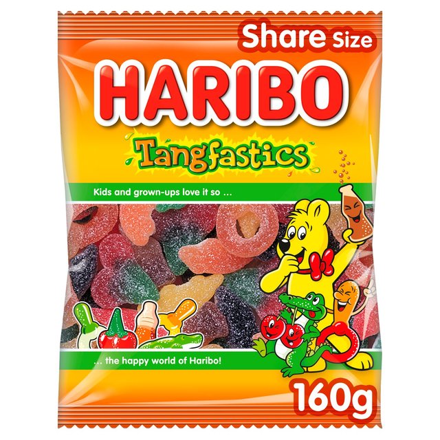 Haribo Tangfastics Fizzy Sweets Sharing Bag, 160g