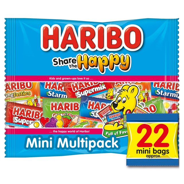 Haribo Share the Happy Sweets 22 Treatsize Mini Bags, 352g