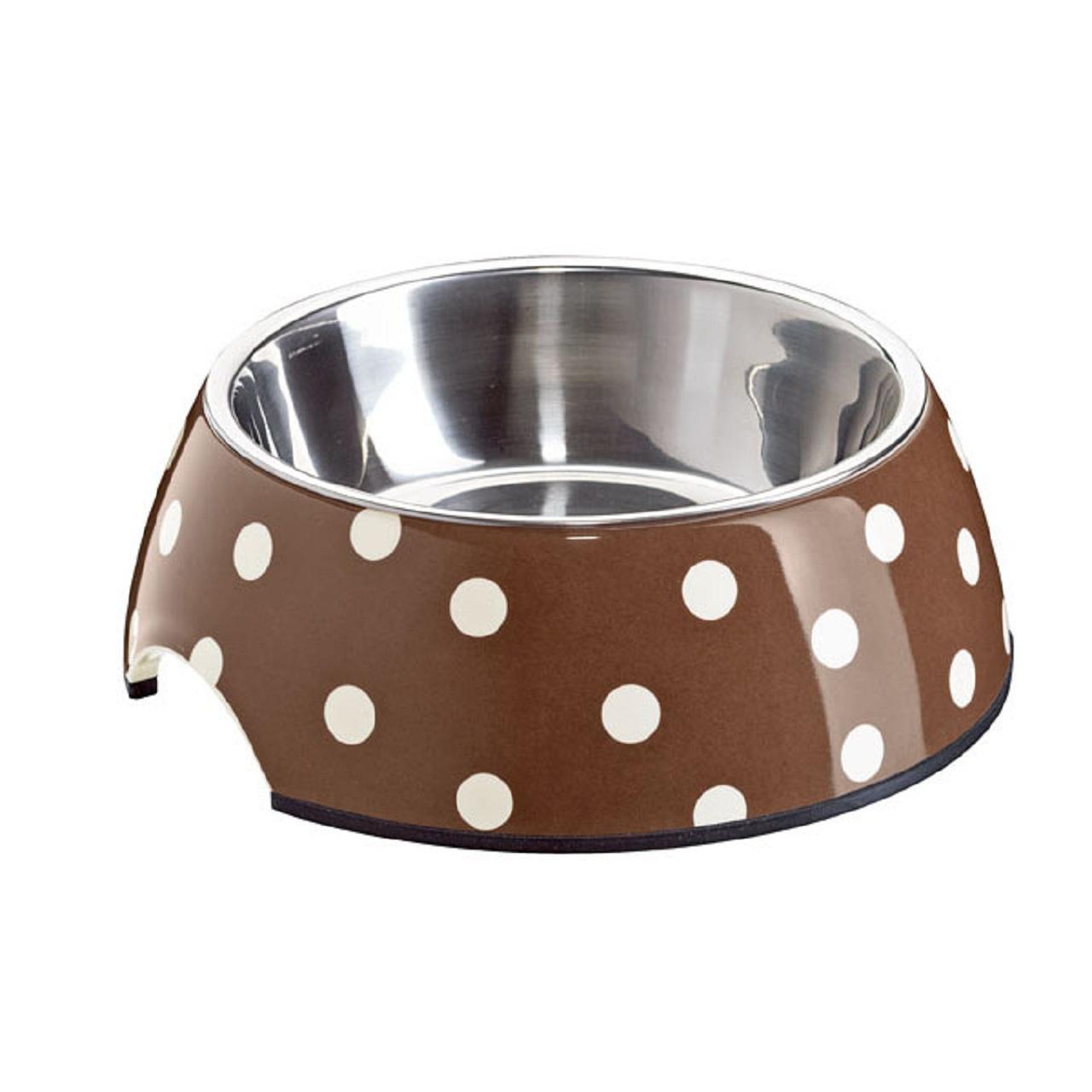 An image of Hunter Melamine Feeding Bowl Dots 700ml