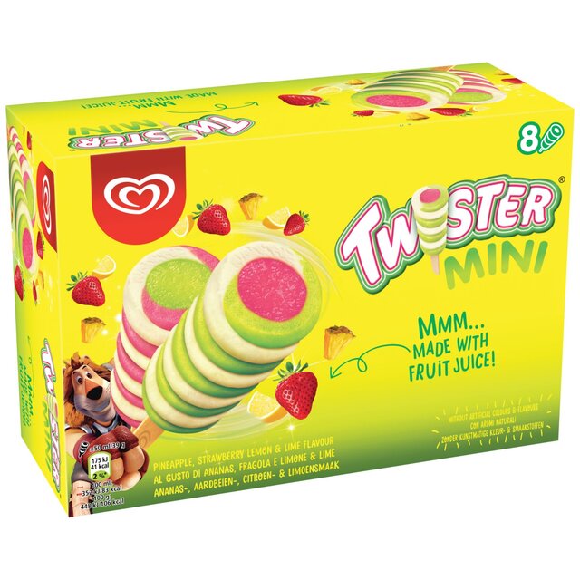 lemon and lime ice lolly
