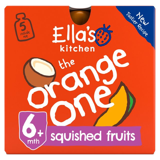 Ella’s Kitchen The Orange One Smoothie Multipack Baby Food Pouch 6+ Months, 5 x 90g