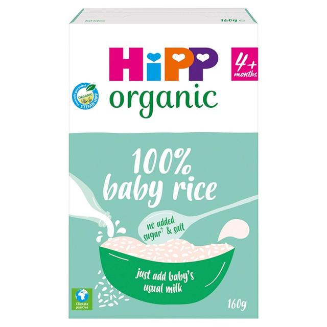 HiPP Organic 100% Baby Rice 4+ Months, 160g