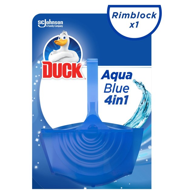 Duck Aqua Blue Toilet Rim Block Holder, 36g