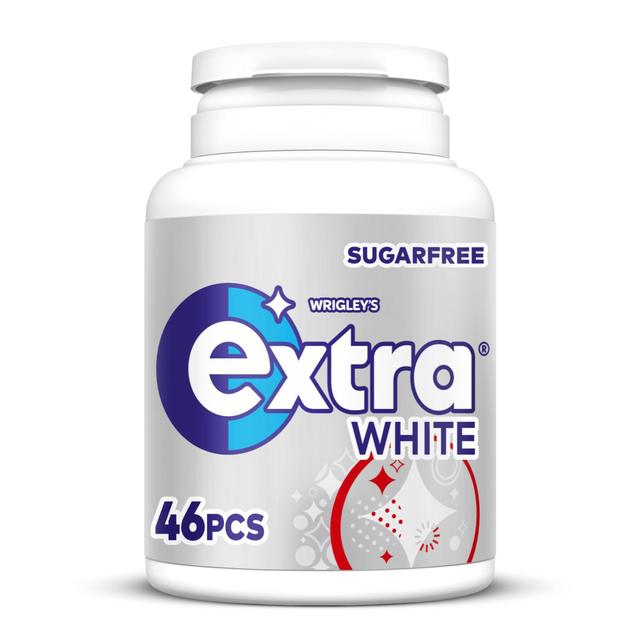 Wrigley’s Extra Extra White Sugarfree Chewing Gum Bottle 46 Pieces, 46 Per Pack