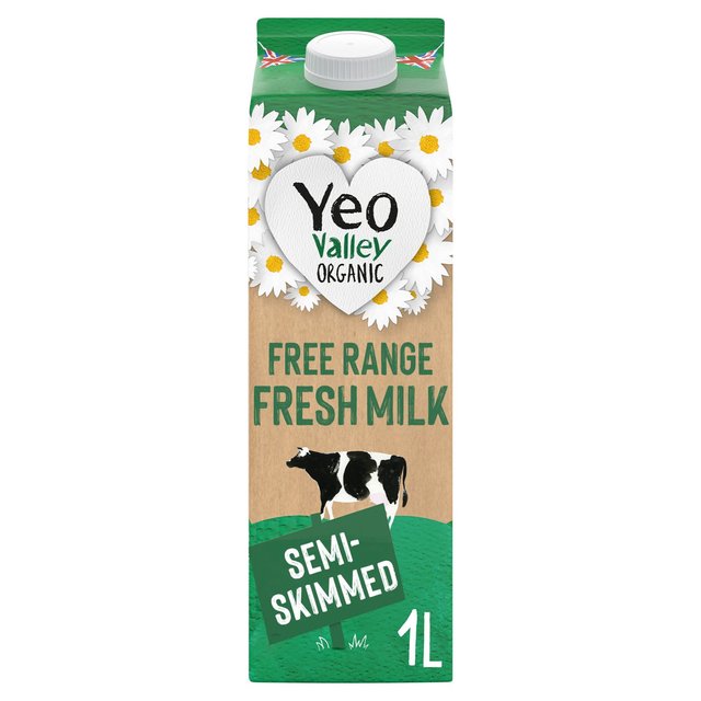 Yeo Valley Organic Fresh Semi Skimmed Milk, 1l
