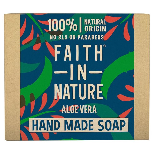 Faith in Nature Aloe Vera Pure Hand Made Soap Bar, 100g