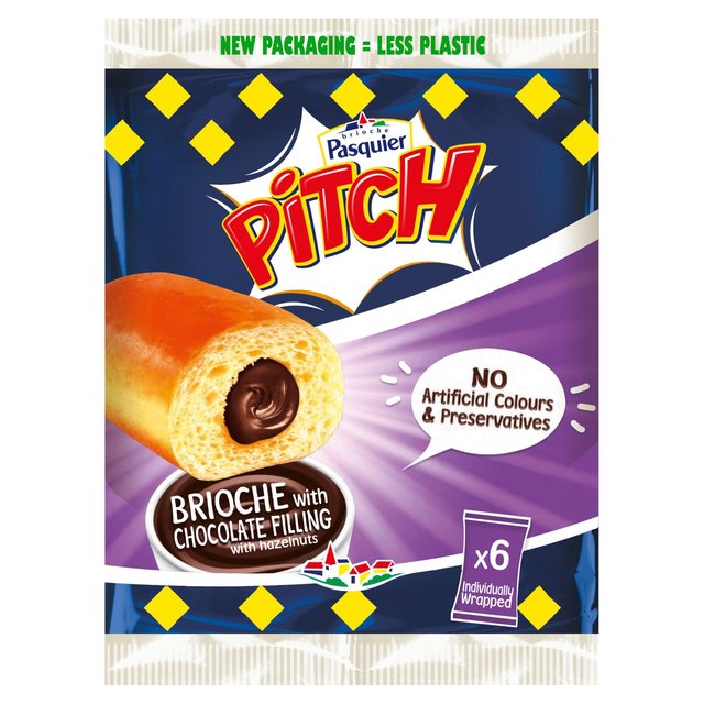 Brioche Pasquier Pitch Hazelnut Chocolate Filled Brioche, 6 Per Pack