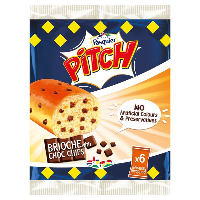Brioche Pasquier Pitch Chocolate Chips Brioche, 6 Per Pack