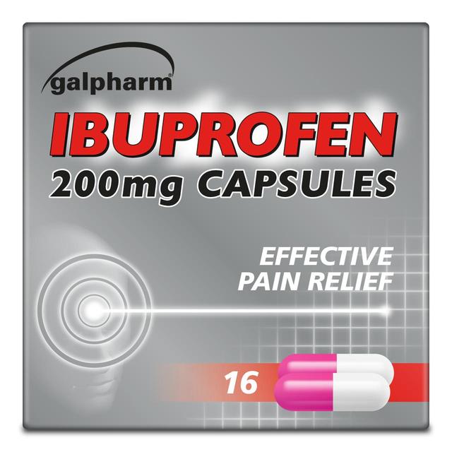 Galpharm Ibuprofen 200mg Capsules, 16 Per Pack
