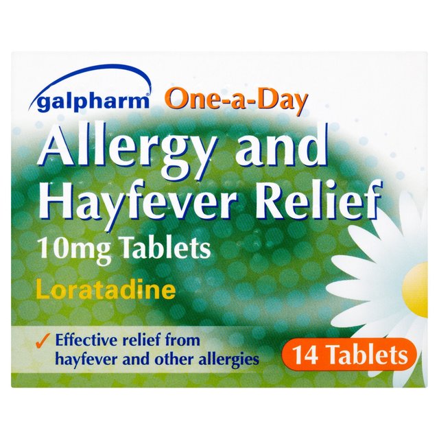 Galpharm One a Day Hayfever & Allergy Relief Tablets Loratadine, 14 Per Pack