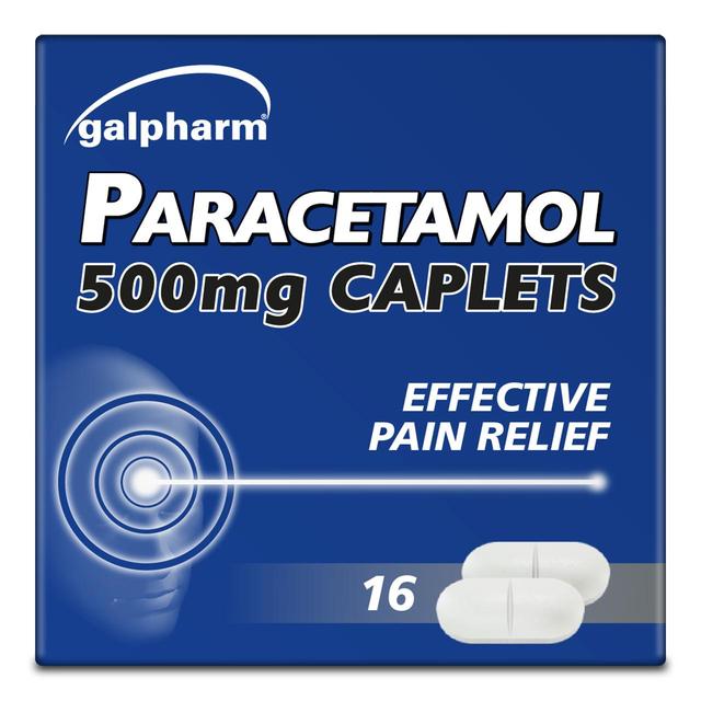 Galpharm Paracetamol 500mg Caplets, 16 Per Pack