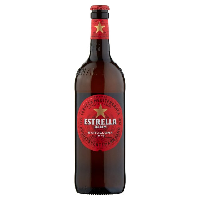 Estrella Damm Premium Lager Beer Bottle, 660ml
