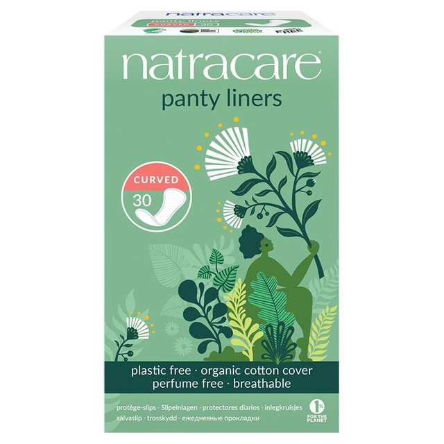 Natracare Natural Curved Pantyliners, 30 Per Pack