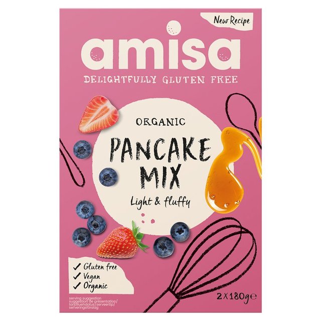 Amisa Organic Gluten Free Pancake Mix, 360g