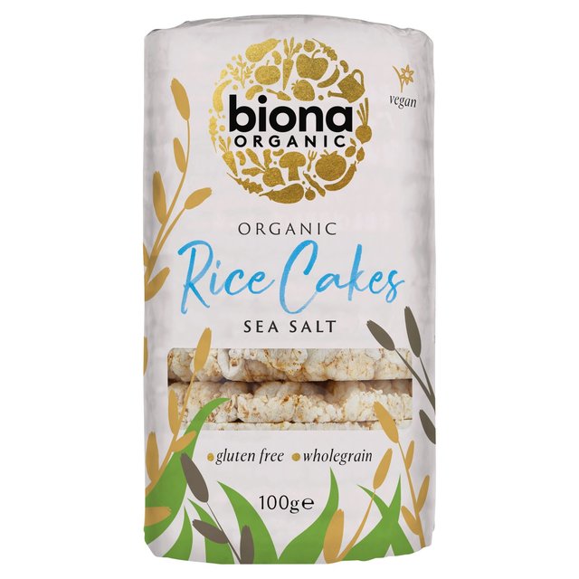 Biona Organic Rice Cakes With Sea Salt, 100g