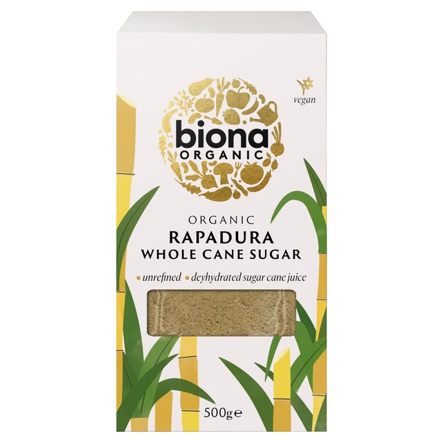 Biona Organic Rapadura Whole Cane Sugar, 500g