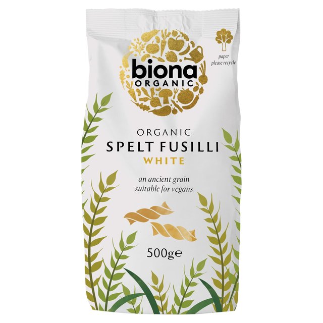 Biona Organic Spelt Fusilli White Pasta, 500g