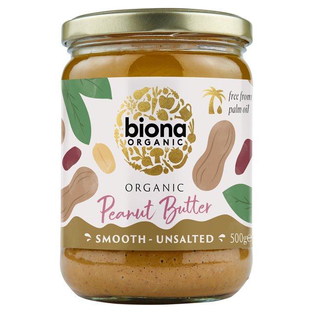 Biona Organic Peanut Butter Smooth, 500g