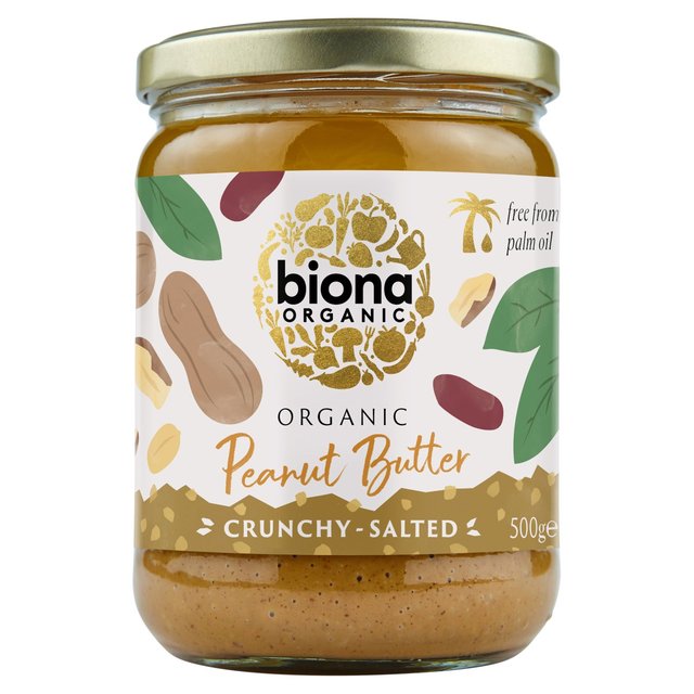 Biona Organic Peanut Butter Crunchy, 500g