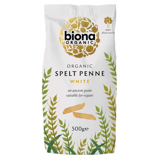 Biona Organic Spelt Penne White Pasta, 500g