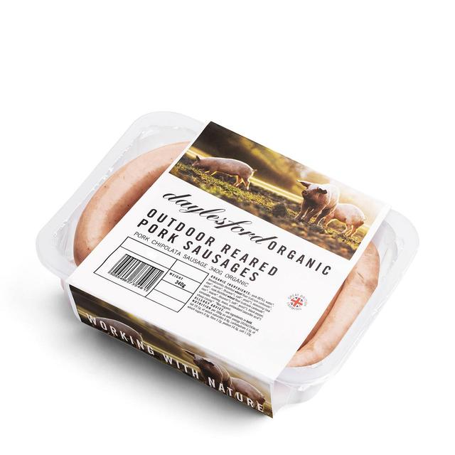 Daylesford Organic Outdoor Reared Chipolata Pork Sausages, 340g