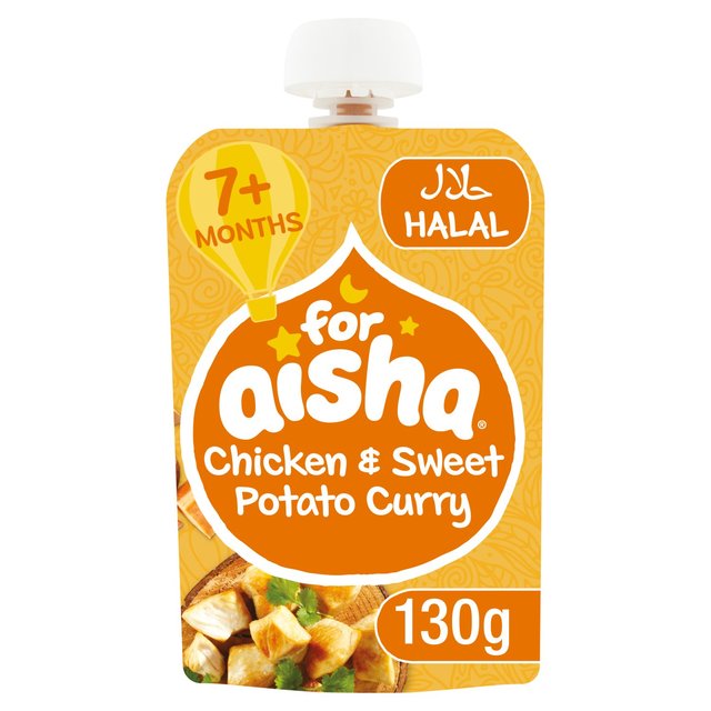 For Aisha Authentic Indian Chicken & Sweet Potato Curry Pouch, 7 Mths+, 130g
