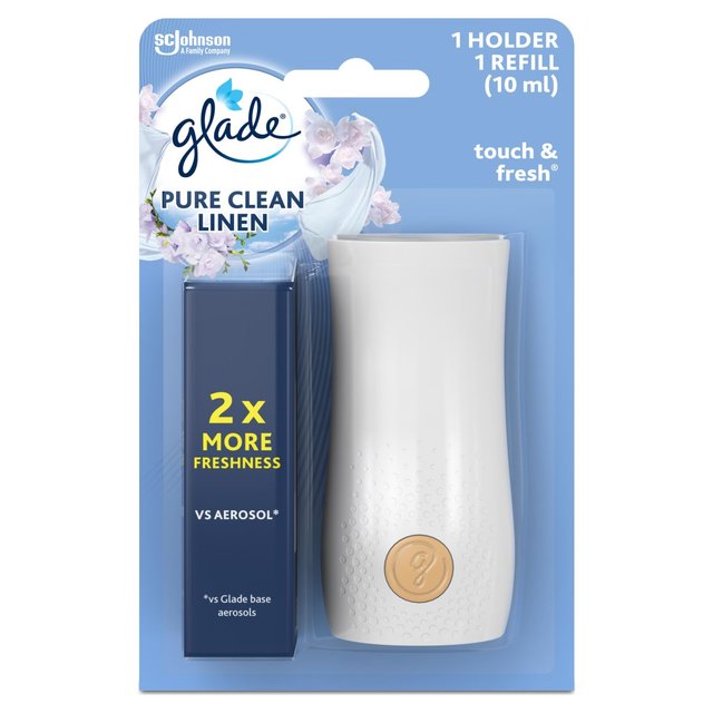 Glade Touch & Fresh Holder & Refill Clean Linen Air Freshener, 10ml