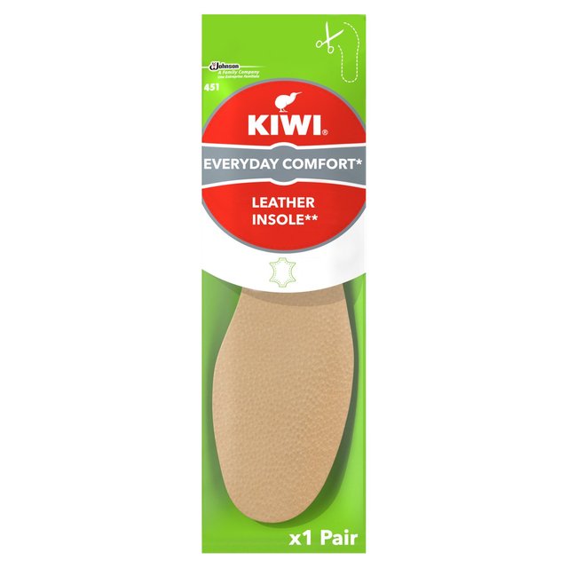 Kiwi Shoe Everyday Comfort Leather Insole, One Size