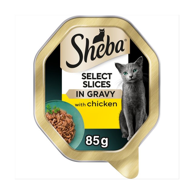 Sheba Select Slices Cat Food Tray With Chicken in Gravy, 85g