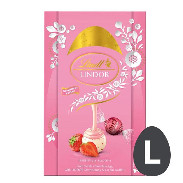 Lindt Lindor Strawberries & Cream Shell Egg, Size: 260g