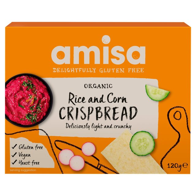 Amisa Organic Gluten Free Rice & Corn Crispbread, 120g