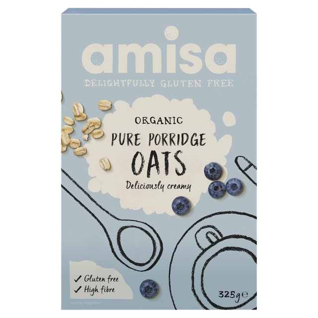 Amisa Organic Gluten Free Pure Porridge Oats, 325g