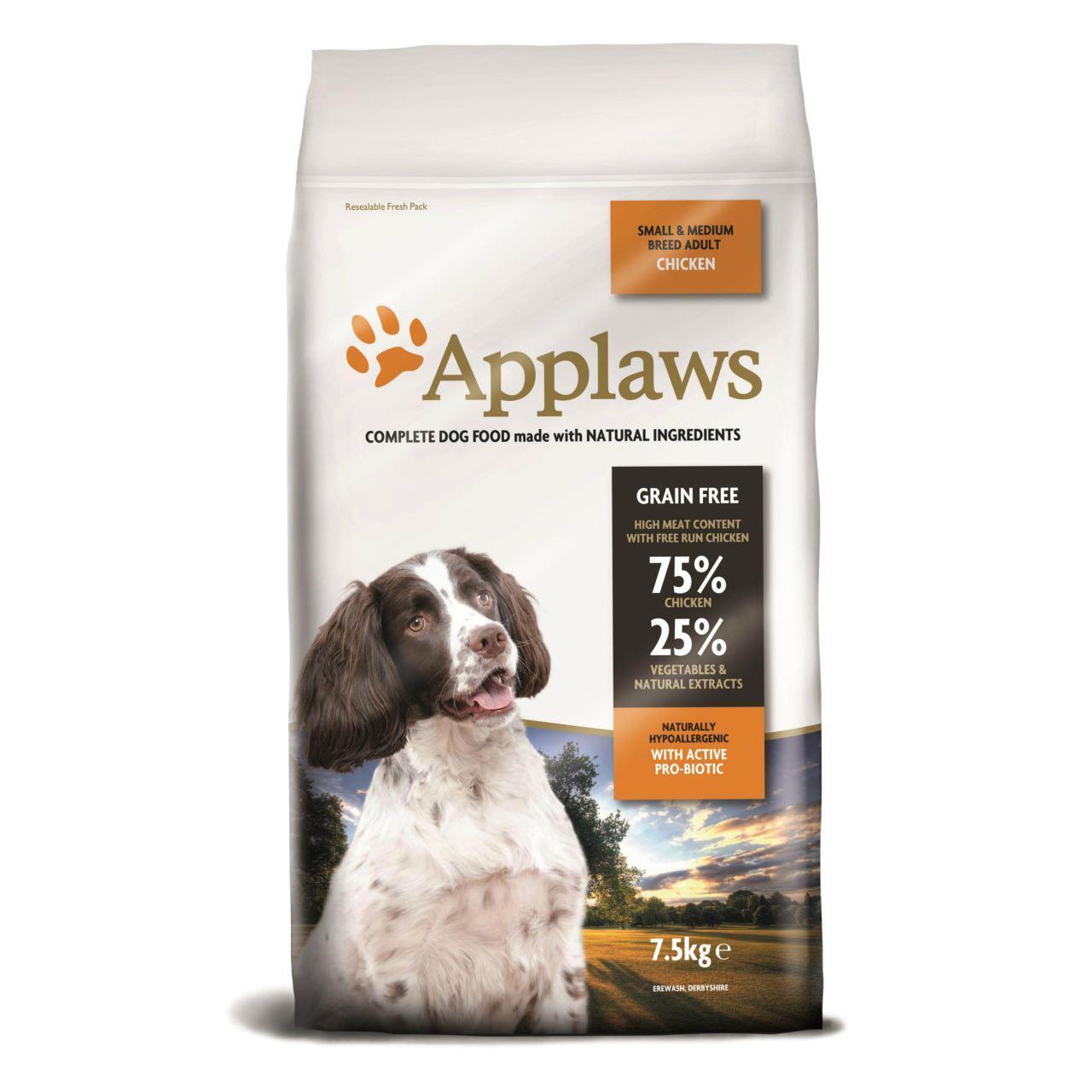 An image of Applaws Natural Complete Adult Dog Small/Medium Breed Chicken