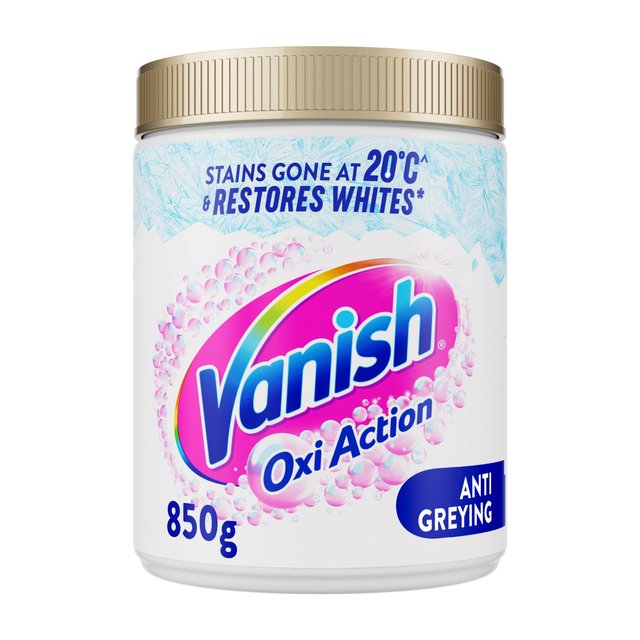 Vanish Oxi Action Fabric Stain Remover Powder Whites, 850g