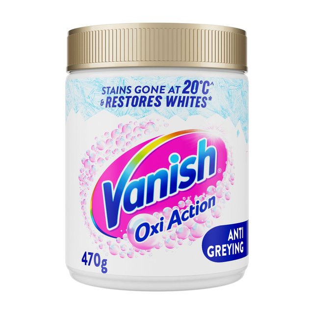 Vanish Oxi Action Fabric Stain Remover Powder Whites, 470g