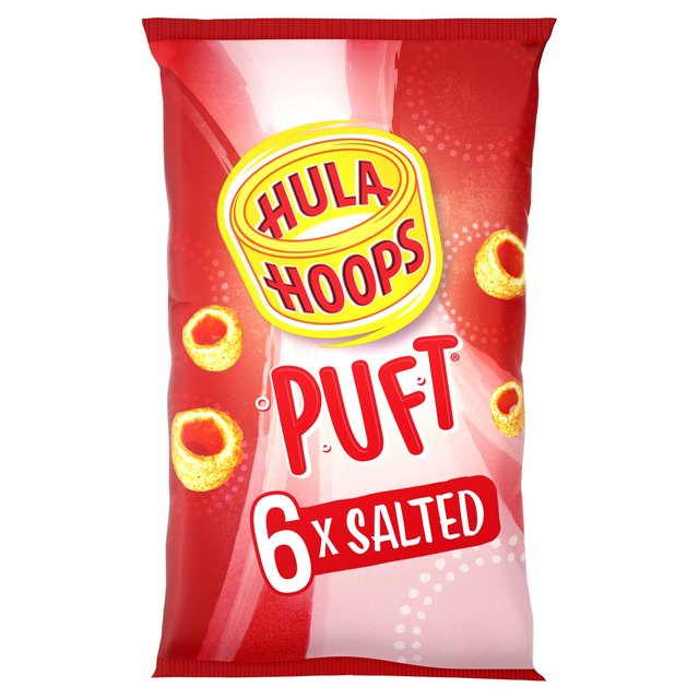 Hula Hoops Puft Salted Multipack Crisps, 6 per Pack