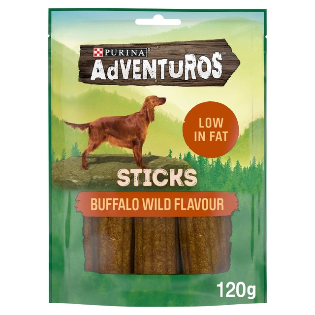 Adventuros Sticks Dog Treat Buffalo Flavour, 120g