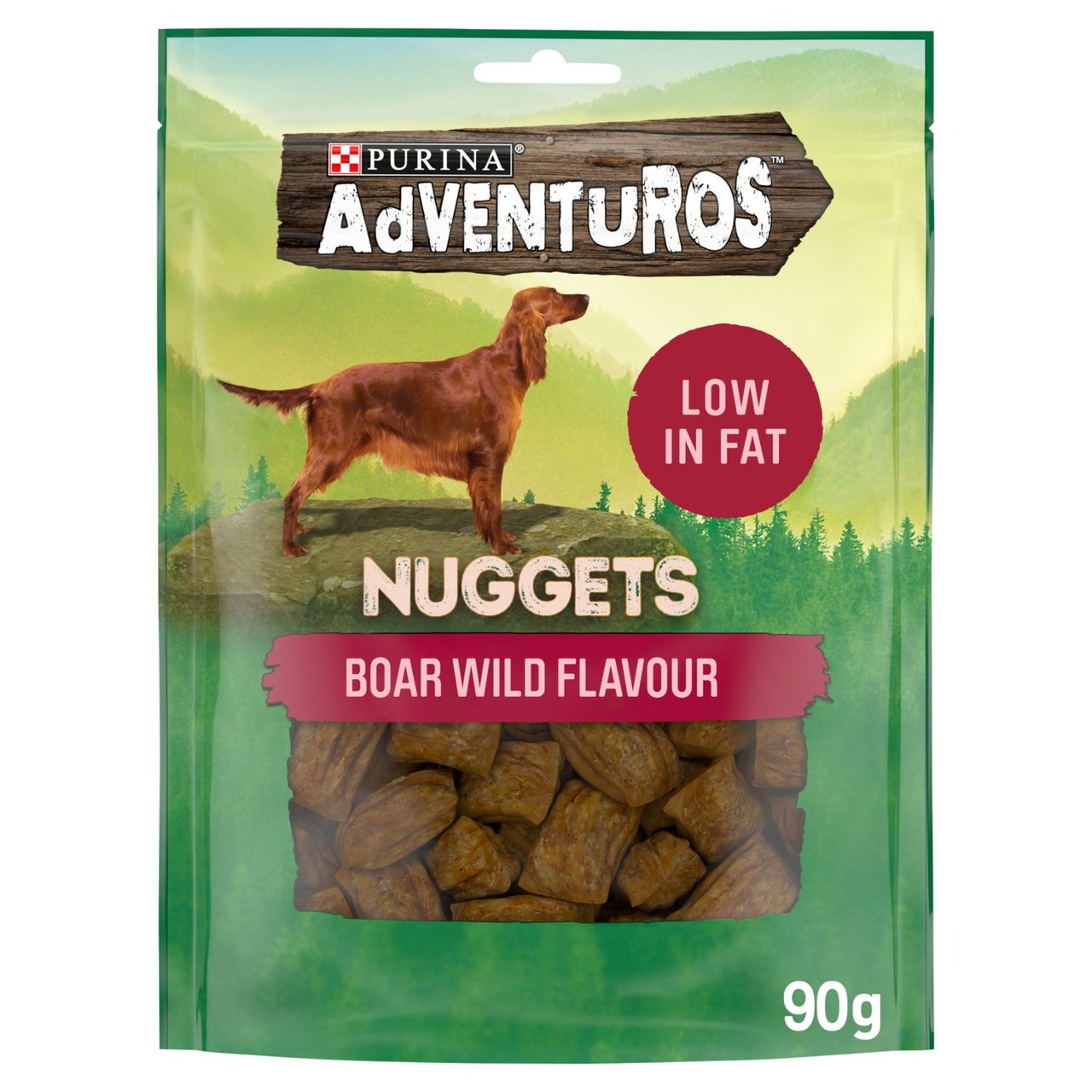An image of Adventuros Dog Treats Boar Flavour Nuggets