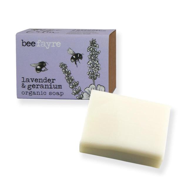 Beefayre Bee Calm Lavender & Geranium Organic Soap Bar, 100g