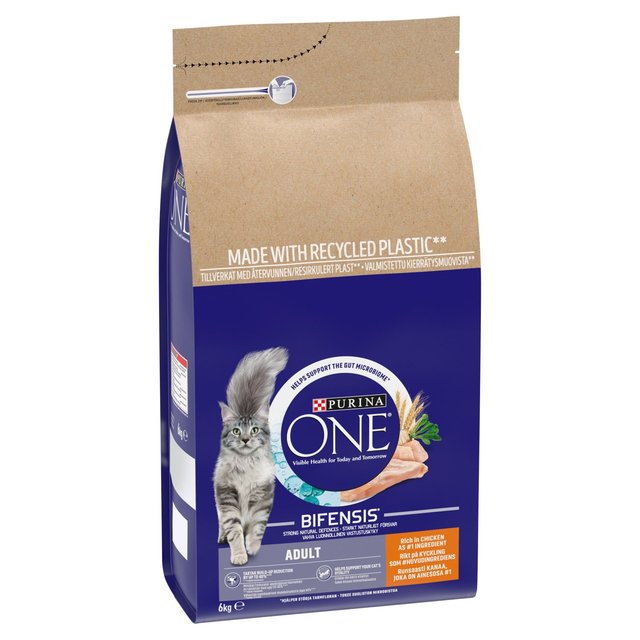 Purina One Adult Cat With Chicken & Wholegrains, 6kg