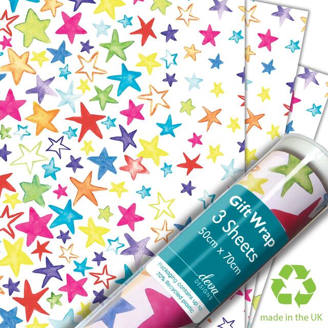 wrapping paper stars
