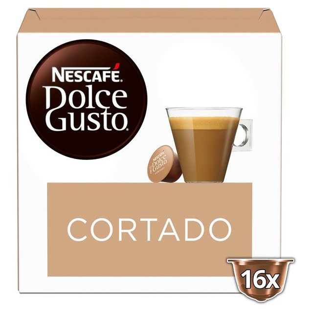 Dolce Gusto Nescafe Cortado Espresso Macchiato Pods, 16 Per Pack